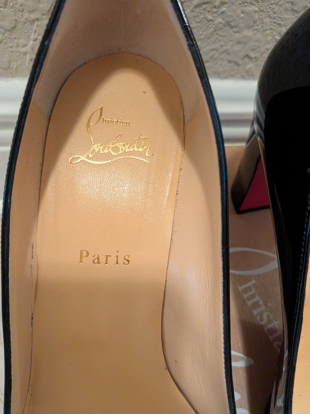 Christian Louboutin Black Patent Leather Classic Pumps - Picture 7 of 9